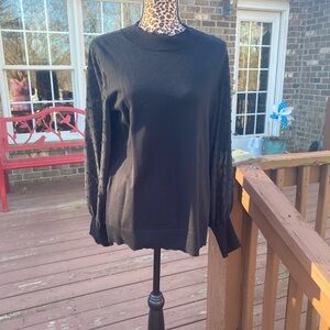 Vince Camuto Black Long Sleeve Top